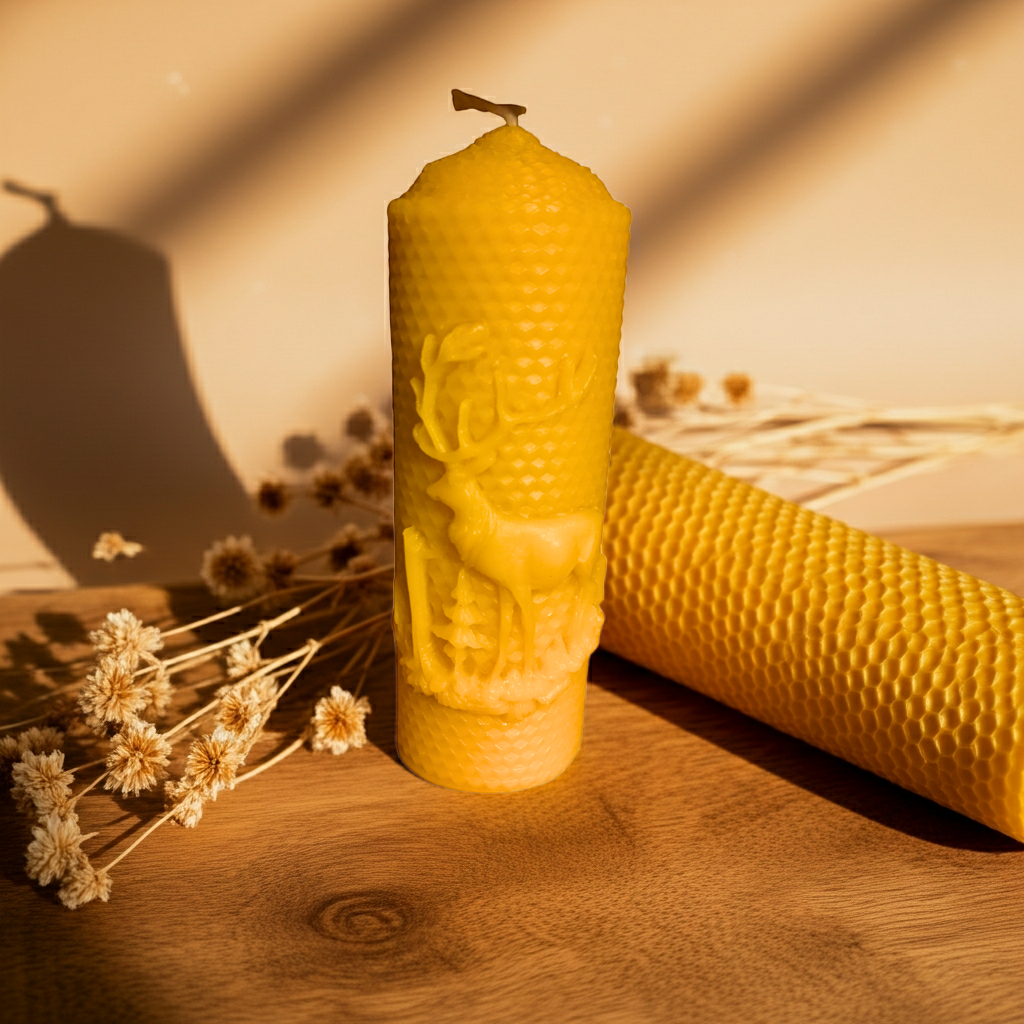 Bienenwachskerze - Hirsch