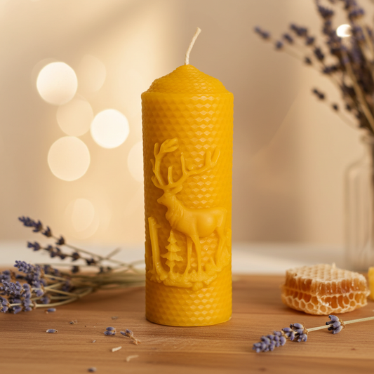 Bienenwachskerze - Hirsch